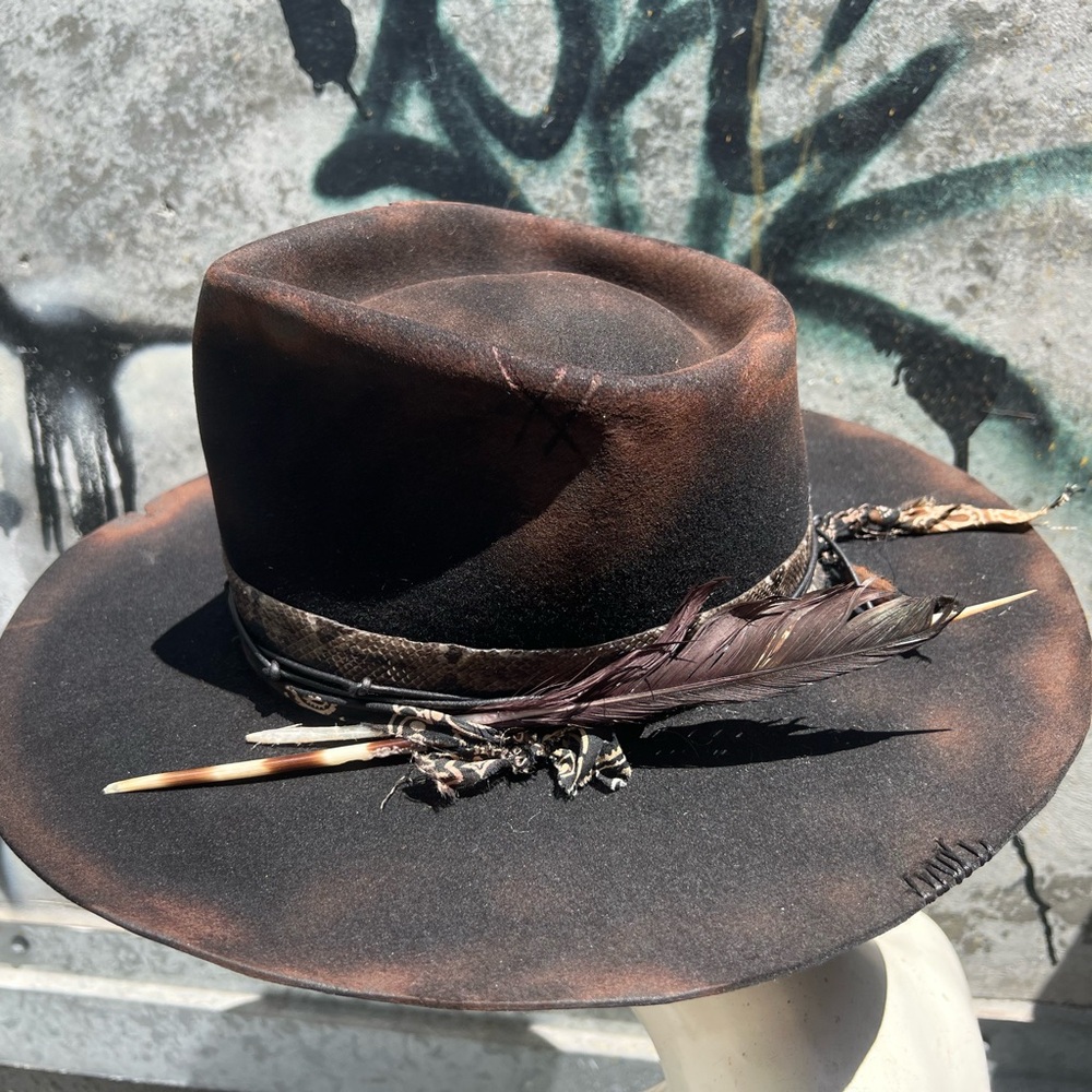 AFTER MIDNIGHT Custom Burned Dynafelt Hat - Picture 9 of 11